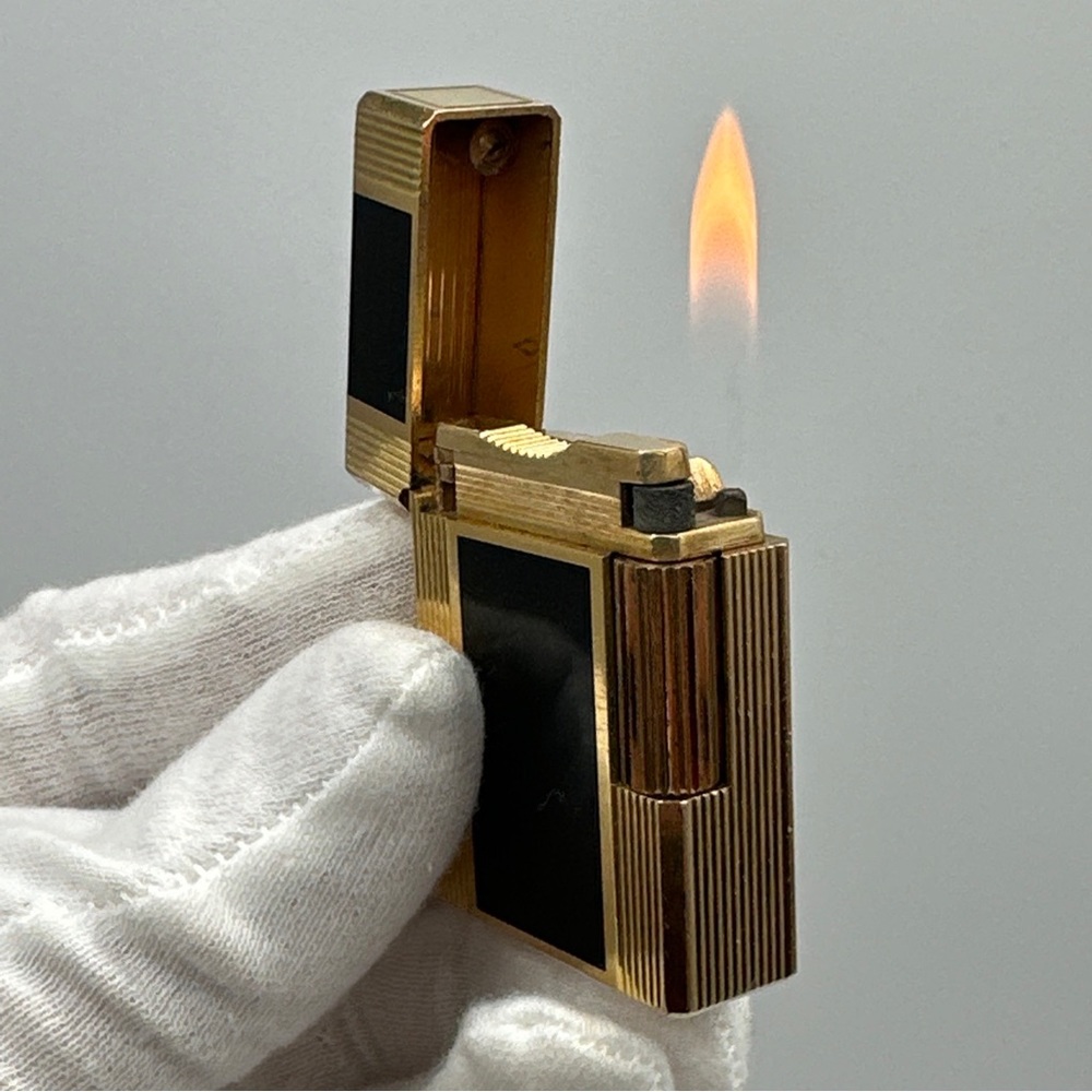 Gold and Black Classic Metal Lighter - Men Accessories